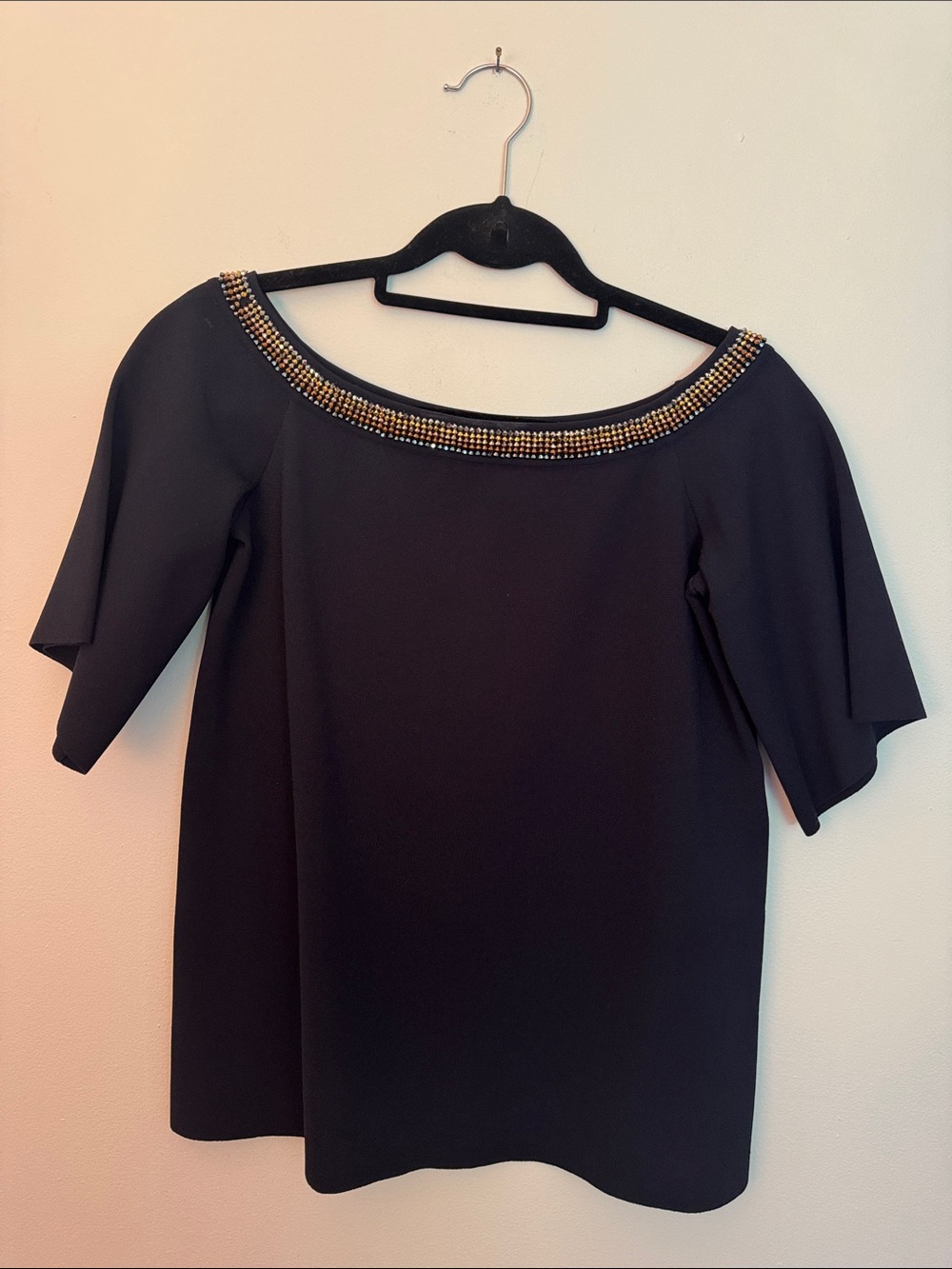 Stella McCartney Black Women's Top with Branded Neck Label